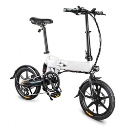 Sansund Bicicletas eléctrica Sansund Bicicleta eléctrica Plegable para Adultos, aleación de Aluminio, portátil de 16 Pulgadas con Motor de 250 W, Modo 25 KM / H 3, Engranajes de transmisión de 7 velocidades