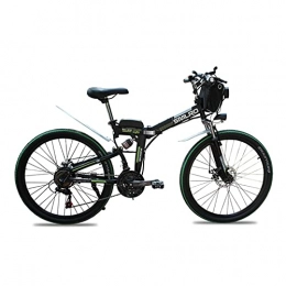 SAWOO Bicicleta SAWOO Bicicleta eléctrica de 1000W Bicicleta de montaña eléctrica Bicicleta eléctrica Plegable de 26 Pulgadas con batería de Litio de 10AH Bicicleta eléctrica de Nieve de 21 velocidades (Verde)
