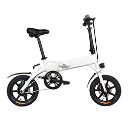 SFASF Bicicleta SFASF Pedal de Peso Ligero 250W elctrica Plegable Assist E-Bici para el Recorrido de los Deportes al Aire Libre Ciclismo de trayecto, Mecanismo de absorcin de Choque, White-OneSize