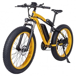 Shengmilo Bicicleta Shengmilo 1000W Motor Eléctricas, 26 Pulgadas Mountain E-Bike, Bicicleta Plegable Eléctrica, Neumático Gordo de 4 Pulgadas, Solo Una Batería Incluida (Amarillo)