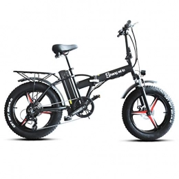 Shengmilo Bicicletas eléctrica Shengmilo Bicicleta de montaña eléctrica 2020 500W * 48V * 15Ah 20Inch Bicicleta de Ciudad Plegable eléctrica de 7 velocidades Shimano con Pantalla LCD y Rueda integrada para Adultos (Negro)