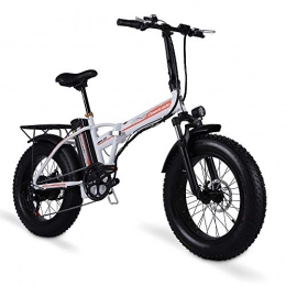 Shengmilo Bicicletas eléctrica Shengmilo Bicicleta eléctrica de 20 Pulgadas　Bicicleta eléctrica, Ｂicicleta eléctrica Plegable, Fat Tire Ebike, 48V 15AH, 500W (Blanco)