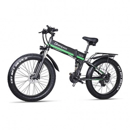 Shengmilo Bicicletas eléctrica Shengmilo Bicicleta Eléctrica E-MTB Fat Bike 26" Full Suspension, Shimano 21 velocidades, Plegable, batería Litio 48V 12.8Ah (1000w), Pantalla LCD, Freno de Doble Disco