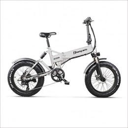 Shengmilo Bicicleta Shengmilo Bicicleta Eléctrica MX21 para Adultos Fat Bike con Shimano 7 Velocidades, Motor De 500W, 48V 12.8Ah Batería de Litio, Doble suspensión, Plegable