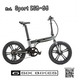 SIX BIKES Bicicleta SIX BIKES Ebike Sport ESB-66 Gris - Bicicleta ELECTRICA Plegable SIXBIKES
