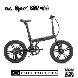 SIX BIKES Bicicleta SIX BIKES Ebike Sport ESB-66 Negra - Bicicleta ELECTRICA Plegable SIXBIKES