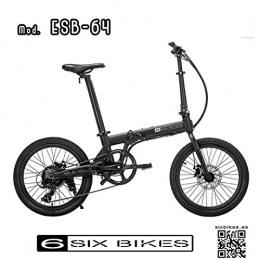 SIX BIKES Bicicletas eléctrica SIX BIKES ESB-64 Ebike Negra - Bici Elctrica Plegable - SIXBIKES
