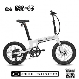 SIX BIKES Bicicleta SIX BIKES ESB-65 Ebike Blanca - Bici Elctrica Plegable - SIXBIKES