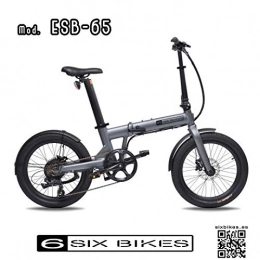 SIX BIKES Bicicletas eléctrica SIX BIKES ESB-65 Ebike Gris - Bici Elctrica Plegable - SIXBIKES