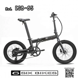 SIX BIKES Bicicletas eléctrica SIX BIKES ESB-65 Ebike Negra - Bici Elctrica Plegable - SIXBIKES