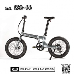 SIX BIKES Bicicleta SIX BIKES ESB-66 Ebike Gris - Bici Elctrica Plegable- SIXBIKES