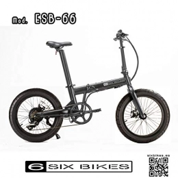 SIX BIKES Bicicleta SIX BIKES ESB-66 Ebike Negra - Bici Eléctrica Plegable - SIXBIKES
