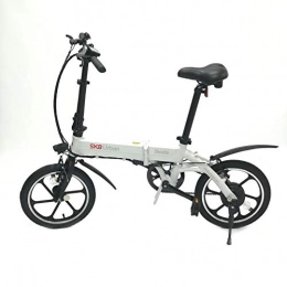 SK Bicicletas eléctrica SK8 eBike Urban Beetle Bicicleta eléctrica plegable, Blanco