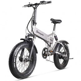 Skyzzie Bicicleta Skyzzie Bicicleta eléctrica de 20 Pulgadas Bicicleta Plegable MTB Ebike con Gran Capacidad (48V, 500W) Bici Urbana Ciudad Velocidad máxima 40km / h, 7 Velocidad Variable