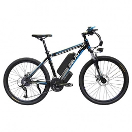 SMLRO Bicicleta SMLRO Bicicleta de Montaña Eléctrica, Bicicleta Eléctrica 1000W 26 '' con Batería Extraíble de Iones de Litio de 48V 15 AH Shimano 27 Speed ​​Gear (Negro- Azul)