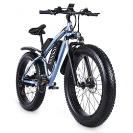 SONGZO Bicicleta SONGZO Bici elettrica per adulti Bici elettrica per pneumatici Grassi da 26 pollici con batteria al Litio 48V17AH, 3 × 7 Leve del Cambio e Paddle Shimano