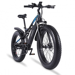 SONGZO Bicicletas eléctrica SONGZO Bicicleta eléctrica 26 Pulgadas Bicicleta de montaña eléctrica con batería de Litio de 48V 17AH y amortiguadores Dobles - Shimano 7 Speed