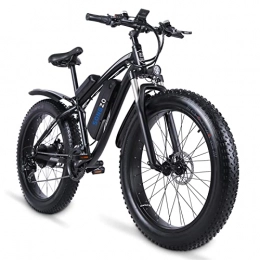 SONGZO Bicicletas eléctrica SONGZO Bicicleta Eléctrica para Adultos 26 Pulgadas Fat Tire Bicicleta de Montaña Eléctrica con Batería de Iones de Litio Extraíble 48V 17Ah y Asiento