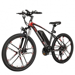 SUNWEII Bicicleta de montaña Bicicleta eléctrica e-Bike para Adultos 48V 8AH batería de Litio, 350W e-City Bike 26" e-Mountain Bike para Hombres y Mujeres,Black