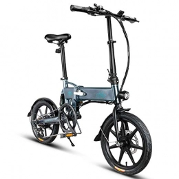 SUQIAOQIAO Bicicletas eléctrica SUQIAOQIAO Fiido Bicicleta elctrica D2S, Bicicleta Plegable elctrica Shimano Speed Gear con 7.8Ah Li-Ion, Shimano E-Bici con 250W de Alta Potencia 16Inch neumticos, Gris