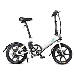 SUQIAOQIAO Bicicletas eléctrica SUQIAOQIAO Fiido D3S E-Bici con Pedales de Bicicleta, 250W 7.8Ah Plegable Bicicleta elctrica con la luz Delantera LED, Tres velocidades de Desplazamiento mecnico de Ayuda Ajustable, Blanco