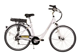 Swifty Bicicleta Swifty Routemaster, Hybrid Low Step Over Electric Bike Mujer, Bianco (White), Talla Única