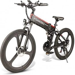 SYXZ Bicicleta SYXZ Bicicletas elctricas para Adultos, Bicicleta de montaña Plegable de 26 Pulgadas, batera extrable de Iones de Litio de 48V 350W, Negro
