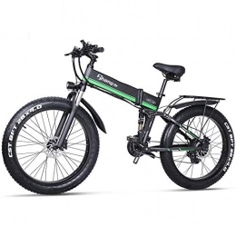 SYXZ Bicicletas eléctrica SYXZ Bicicletas eléctricas de 26"para Adultos, 48V 1000W 12.8Ah Batería de Iones de Litio extraíble Bicicleta de montaña Plegable, Negro