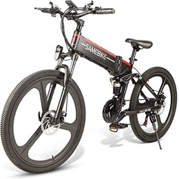 SYXZ Bicicleta SYXZ Bicicletas eléctricas para Adultos, Bicicleta de montaña Plegable de 26 Pulgadas, batería extraíble de Iones de Litio de 48V 350W, Negro