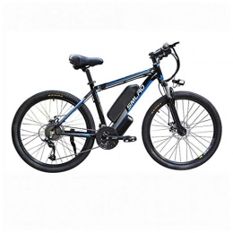 T-XYD Bicicleta T-XYD Bicicleta de montaña híbrida, Bicicleta eléctrica para Adultos 48V 350W, 21 Velocidad Variable 26 Pulgadas, Snow Road Cruiser Motocicleta con Faros LED, Black Blue