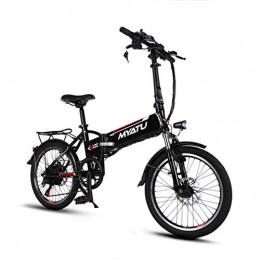 T-XYD Bicicleta eléctrica Plegable 48V 250W Scooter de Poder Adulto 20 Pulgadas 6 Velocidad Variable Bicicleta de montaña Plegable Batería de Litio extraíble con Faros LED