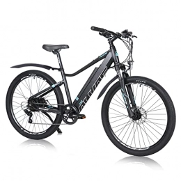 TAOCI Bicicleta TAOCI Bicicletas eléctricas para Hombres, 27.5"36V 250W de Aluminio E-Bike con Motor BAFANG aleación Shimano Batería extraíble de 7 velocidades 12.5AH La Bici de montaña Trabajar de cercanías para