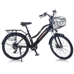 TAOCI Bicicleta TAOCI Bicicletas eléctricas para Mujeres Adultas, 26 Pulgadas 36 V E-Bike Bicicletas extraíble batería de Iones de Litio Ebike para el Trabajo al Aire Libre Ciclismo Viajes(almacén de la UE)