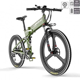 TCYLZ Bicicletas eléctrica TCYLZ - Bicicleta eléctrica de montaña de 26 pulgadas, plegable, 48 V, 10, 4 Ah, batería de litio de 400 W, motor estable sin trabillas, para adultos