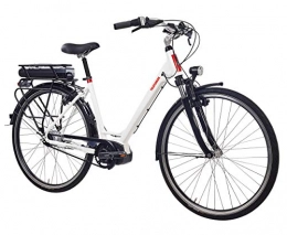Telefunken Bicicleta Telefunken Bicicleta eléctrica de aluminio, color blanco, cambio de buje Shimano de 8 marchas, ligero, motor central Shimano Steps, 250 W, tamaño de los neumáticos: 28 pulgadas, Multitalent C900