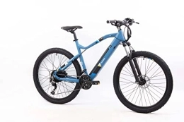 Telefunken Bicicleta Telefunken Bicicleta eléctrica de montaña de aluminio, 27 velocidades, cambio de cadena Shimano Altus – Pedelec MTB 27, 5 pulgadas, motor de rueda trasera 250 W, frenos de disco, azul, ascensor M923