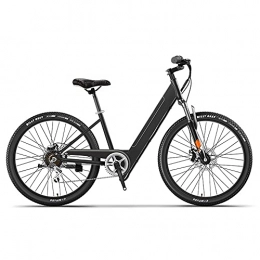 TGHY Bicicleta de Ciudad Eléctrica para Mujeres Adultas E-Bike de 26" Batería Extraíble de 36V 10Ah Motor Sin Escobillas de 250W Asistencia de Pedal Bici Eléctrica para Viajeros,Negro