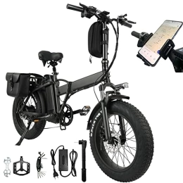 TODIMART  TODIMART Bicicleta Plegable Eléctrica Neumático Gordo 20"* 4" con Batería 48V 15Ah, Bicicleta De Montaña De Ciudad De Largo Alcance 60-80KM (GW20 750 48V15AH)…