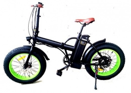 Bisek Bicicleta Top E-Bike, plegable, FAT Wheel Negro / Verde