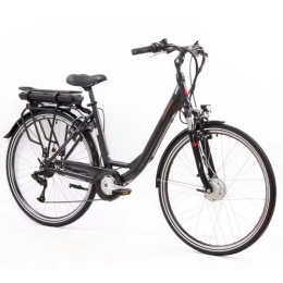 tretwerk DIREKT gute Räder  TRETWERK - Bicicleta eléctrica para mujer Pedelec de 28 pulgadas, color negro, con 7 marchas Shimano, con motor delantero de 250 W, 36 V