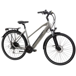tretwerk DIREKT gute Räder Bicicleta TRETWERK - Bicicleta eléctrica para mujer Pedelec de 28 pulgadas, Seville 5.0 gris, bicicleta de trekking eléctrica para mujer con alto alcance y cambio de 24 marchas Shimano - Bicicleta eléctrica con