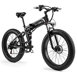 TT-EBIKE Bicicletas eléctrica TT-EBIKE Bicicleta eléctrica para Adultos BAFANG Motor 48V 15Ah Batería de Iones de Litio Extraíble 26'' Fat Tire Ebike Shimano 7 velocidades (750)