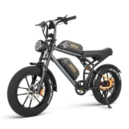VAKOLE  VAKOLE Bicicleta eléctrica Q20 de 20 pulgadas Fat Tire, hasta 25 km / h y 170 km, suspensión completa, 48 V 20 Ah x 2 baterías desmontables de Samsung