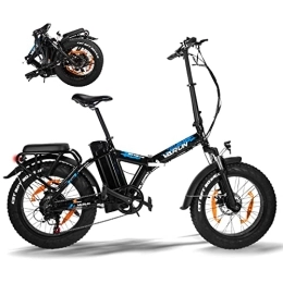 VARUN Bicicleta Varun Bicicleta Eléctrica Plegable De 20 Pulgadas con Motor De 250W 25 km / h y 36V 10, 4Ah / 48V 12, 5Ah Batería De Iones De Litio Extraíble City e-Bike Shimano 7 Velocidades con Certificación