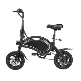 WASEK Bicicleta Vehículos eléctricos Inteligentes, Vehículos eléctricos para Padres e Hijos, Vehículos eléctricos con Asiento retráctil, eléctricas Luces (Black B)