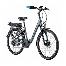 Leader Fox Bicicleta Velo Electrique-VAE City Leader Fox 26'' Lotus 2020-2021 - Rueda AR Bafang 250w 36v batería 16A 7v Gris Mate