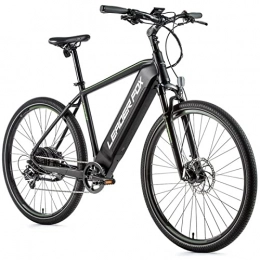Leader Fox Bicicleta Velo Electrique-VAE City Leader Fox City 28 Barnet 2021 - Motor rueda AR bafang 250w 36v 15ah aluminio negro Mat-Verde 7 velocidades (20, 5'' - h53cm - Talla XL - para adultos de 183cm a 190cm)