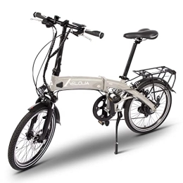 VELOJA Bicicleta VELOJA® Bicicleta plegable Ebike – Bicicleta eléctrica plegable – 20 pulgadas – Equipo StZVO – Motor de buje trasero de 250 W 41 Nm, hasta 100 km de distancia, 9 velocidades, 5 niveles de apoyo,