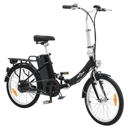 vidaXL Bicicleta elctrica Plegable aleacin Aluminio batera Litio-Ion Negro