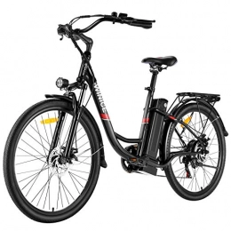 Vivi Bicicletas eléctrica VIVI Bicicleta Eléctrica 250W 26"Bicicleta Eléctrica de Crucero / Bicicleta Eléctrica de Ciudad con Batería Extraíble de Iones de Iitio de 8 Ah, Shimano 7 Velocidades (Negro)
